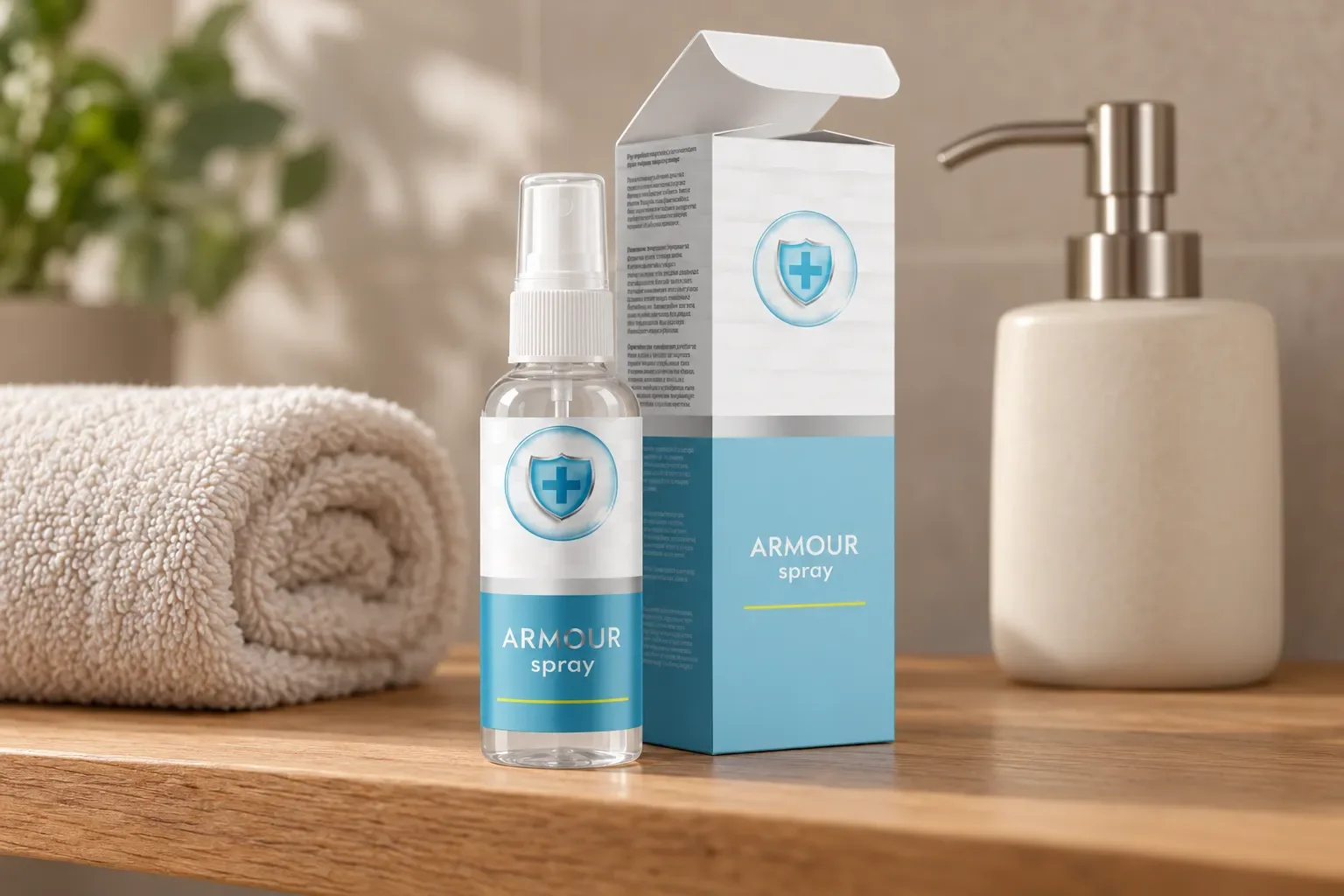 Armour Spray — opakowanie na co dzień